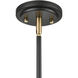 Mellrosa 1 Light 8 inch Matte Black/Modern Gold Indoor Pendant Ceiling Light